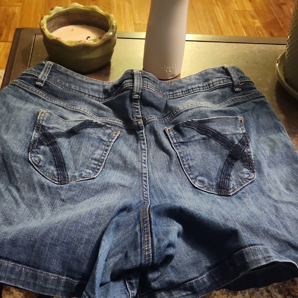 Lane Bryant Dark Blue Jean Shorts - Picture 5 of 5